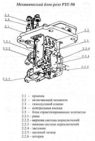 Механический блок реле РЗТ-50