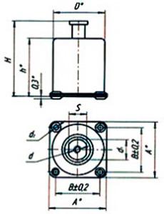 Рис.1. Габаритный чертеж амортизатора АПНМ-5