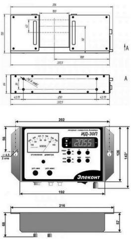 Рис.1. Габаритный чертеж измерителя диаметра ИД-30П