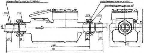 Рис.1. Габаритный чертеж счетчика ВСКМ-32