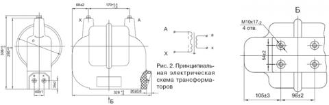 Рис.1. Схема трансформатора напряжения НОЛ.08