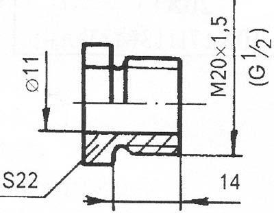 Рис.1. Чертеж 5Ц8.625.139 штуцера передвижного Рис.1. Чертеж 5Ц8.625.139 штуцера передвижного