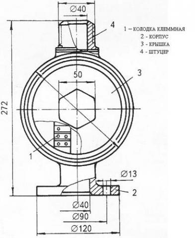 Рис.1. Чертеж головки 5Э4.106.000