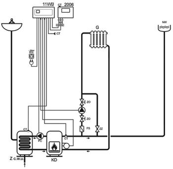 Рис.1. Схема регулятора EUROSTER 11WB