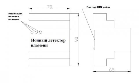 Схема габаритных размеров ИНД