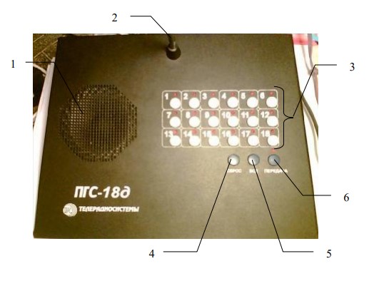 Схема конструкции пульта ПГС-5-18д